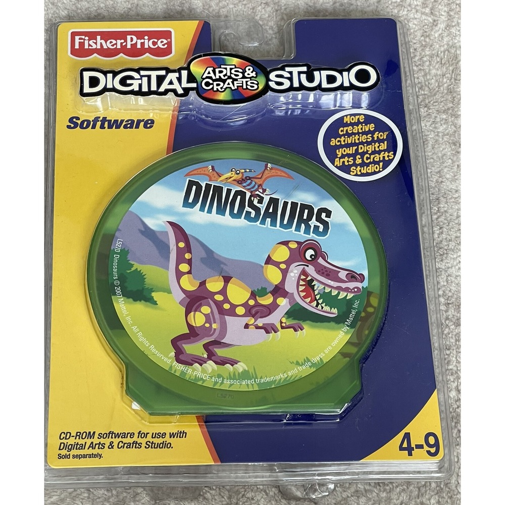Dinosaurs Digital Arts & Crafts Studio Software CD-ROM Fisher Price Ages 4-9 NEW